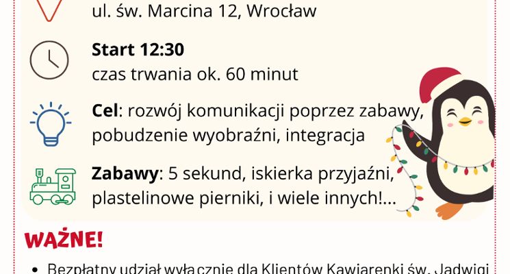 Plakat Dzień Pomocników Św. Mikołaja - zajęcia dla dzieci