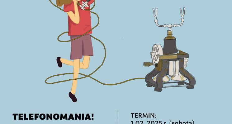 Plakat Telefonomania. Zajęcia dla dzieci