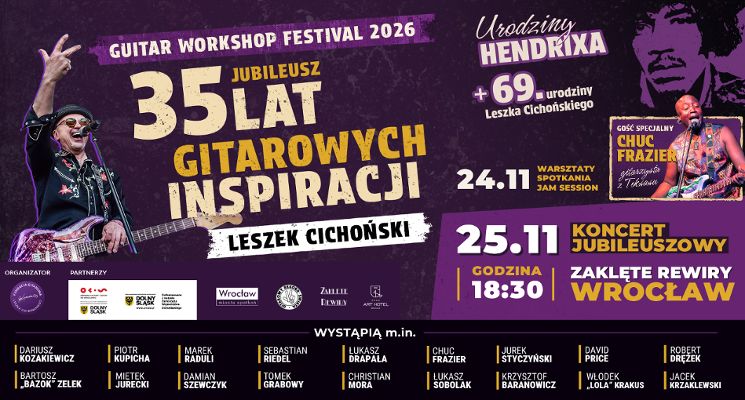 Plakat Guitar Workshop Festival - Jubileusz Leszka Cichońskiego