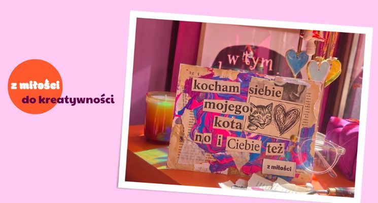 Plakat MINI PLAKAT: Czułe słowa-upcyckling collage