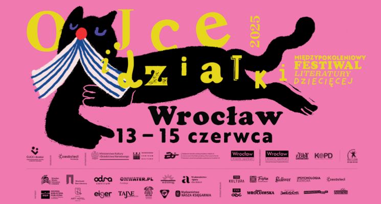 Plakat Międzypokoleniowy Festiwal Literatury Dziecięcej – Ojce i Dziatki
