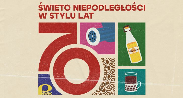Plakat Święto Niepodległości w stylu lat 70-tych / 11.11 - Wolność, Kocham i Rozumiem