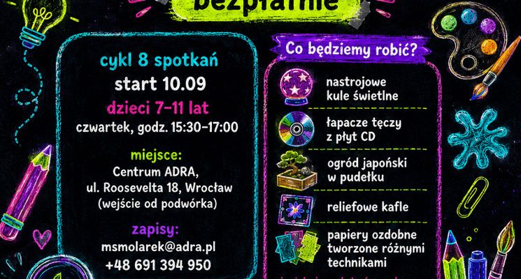 Plakat Ale sztuka! Laboratorium wyobraźni! Warsztaty dla dzieci