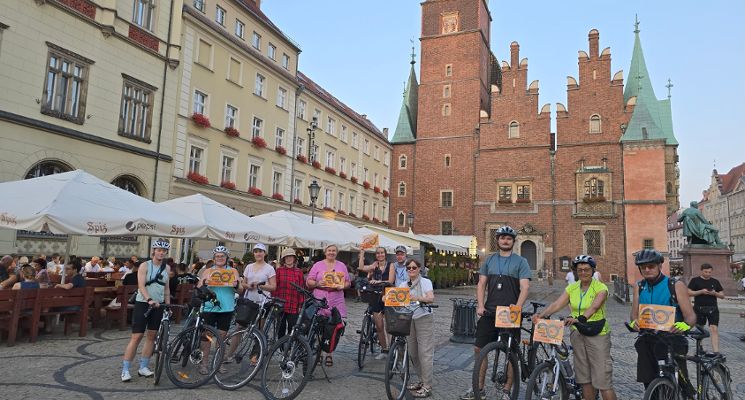 Plakat „Żydowski Wrocław – śladami Ferdynanda Lassalle'a”. Wycieczka rowerowa