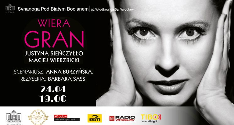 Plakat Wiera Gran – spektakl Teatru Kamienica