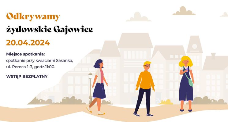 Plakat Odkrywamy Gajowice – na rowerze i spacerze - na bis. Żydowskie dziedzictwo osiedla
