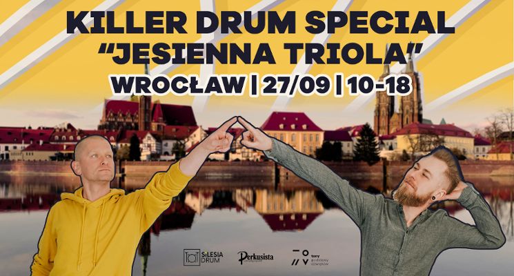 Plakat KILLER DRUM SPECIAL. JESIENNA TRIOLA - warsztaty perkusyjne