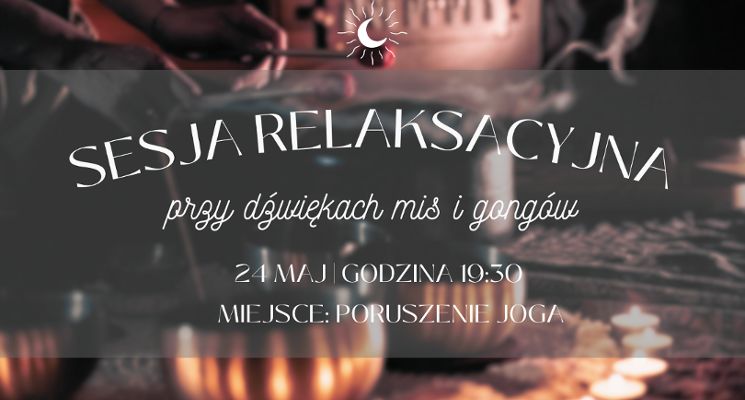 Plakat Kąpiel w dźwiękach mis i gongów | Sesja relaksacyjna z muzyką na żywo