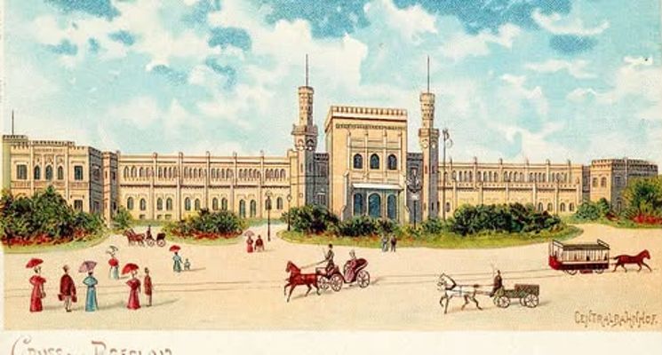 Plakat Po kolei o kolei – Historia Dworca Głównego we Wrocławiu | Spacer z przewodnikiem