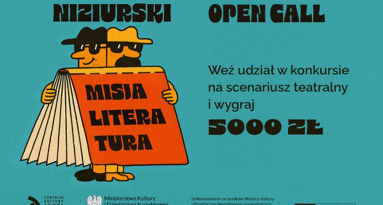 Plakat OPEN CALL: Przypadki Pióra Prawie Doskonałego / Konkurs na scenariusz teatralny