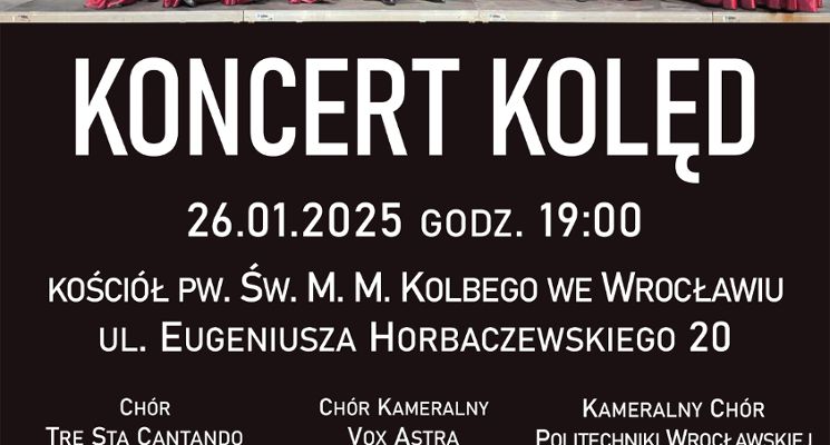 Plakat Koncert kolęd i pieśni świątecznych