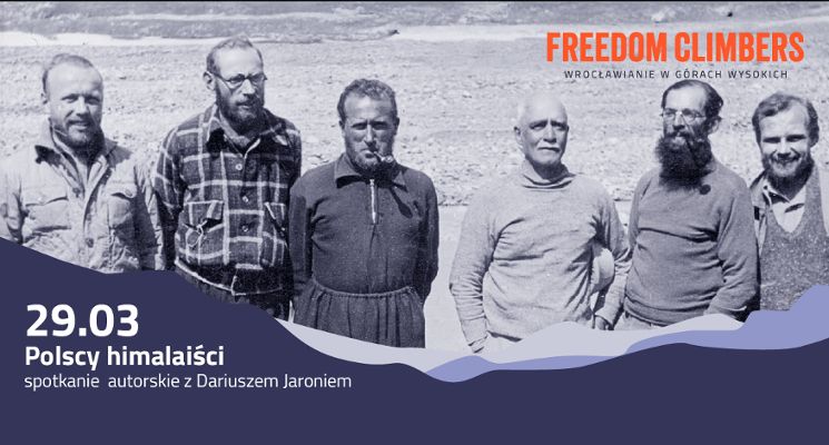 Plakat „Polscy himalaiści”. Spotkanie autorskie z Dariuszem Jaroniem