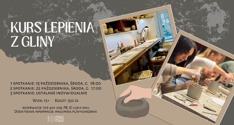 Plakat Kurs lepienia z gliny