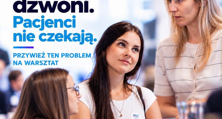 Plakat AMOZ Connect Wrocław – praktyczne warsztaty dla managerów placówek medycznych