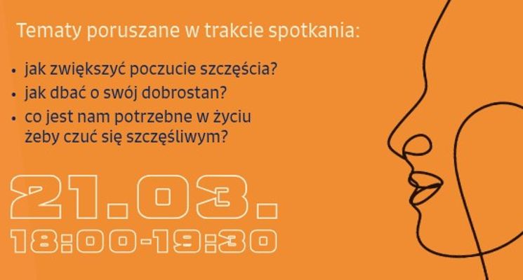 Plakat Międzynarodowy Dzień Szczęścia. Bezpłatne warsztaty z psychologiem