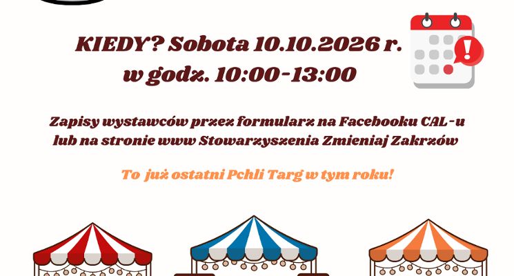 Plakat Pchli Targ na Osiedlu Sobieskiego