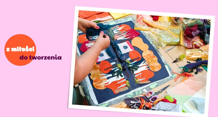 Plakat Randka ze sztuką: obraz z tkaniny