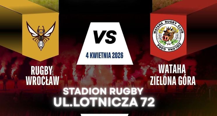 Plakat Wielkanocny Mecz Rugby: KS Wrocław vs KS Wataha Zielona Góra