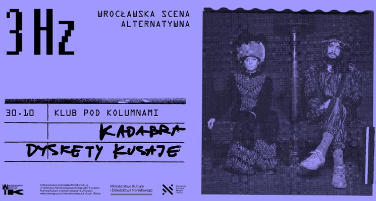 Plakat 3Hz koncert | Kadabra Dyskety Kusaje