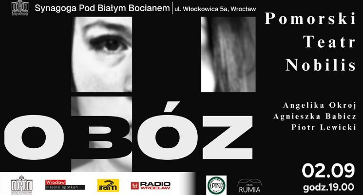 Plakat Spektakl „Obóz” – Pomorski Teatr Nobilis, reż. Piotr Lewicki