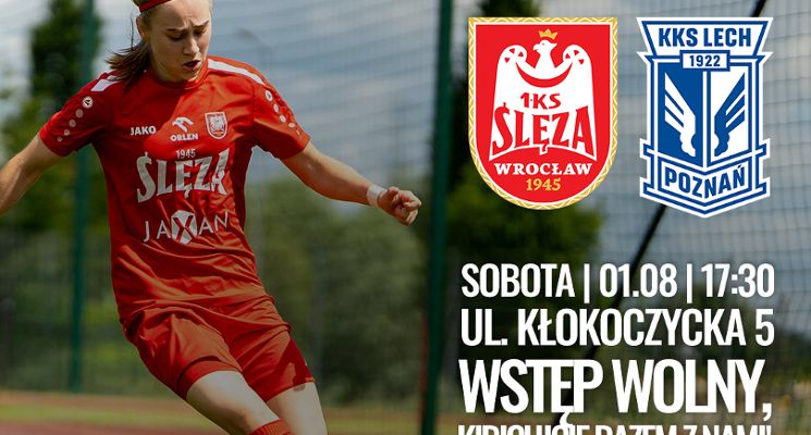 Plakat Debiut piłkarek Ślęzy JAXAN Wrocław Orlen Ekstralidze kobiet