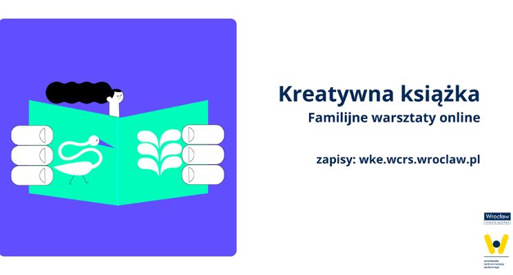 Plakat Kreatywna książka. Warsztaty rodzinne