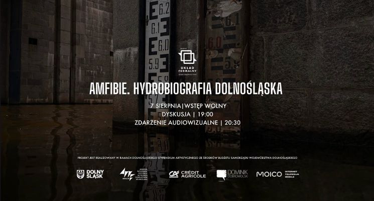 Plakat Amfibie. Hydrobiografia dolnośląska [zdarzenie audiowizualne oraz dyskusja]