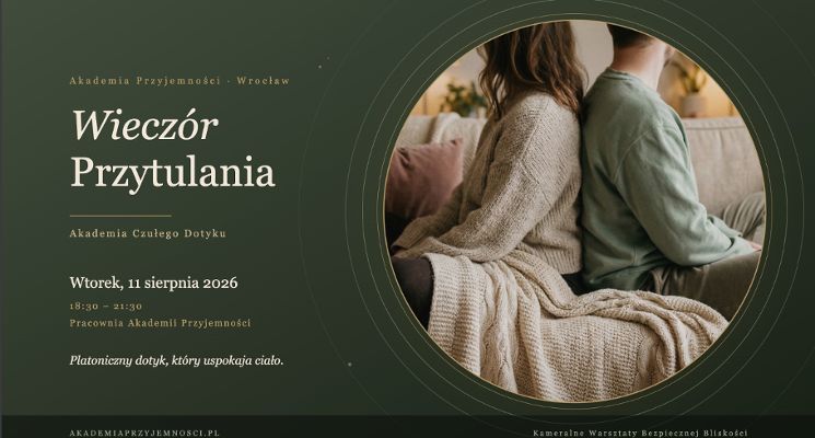 Plakat Akademia Czułego Dotyku: Wieczór Przytulania