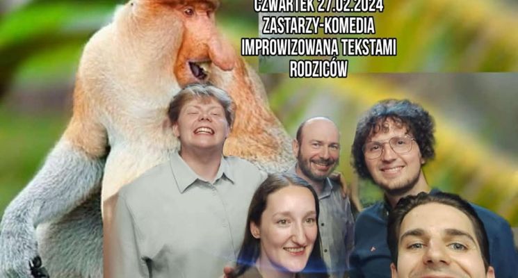 Plakat ZaStarzy - komedia improwizowana inspirowana tekstami rodziców