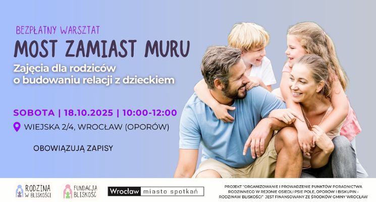 Plakat Most zamiast muru [warsztaty]