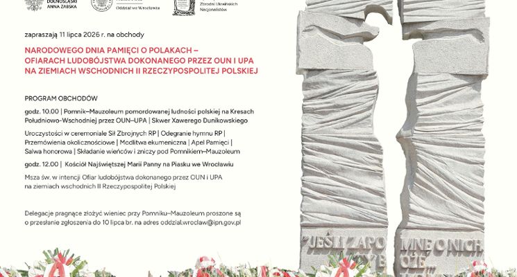Plakat Narodowy Dzień Pamięci o Polakach – Ofiarach ludobójstwa dokonanego przez OUN i UPA