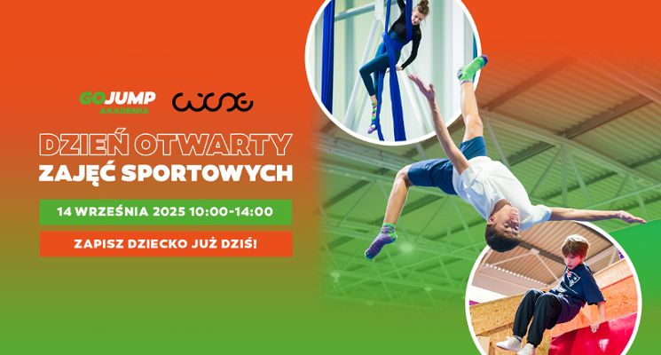 Plakat Dzień Otwarty Zajęć Sportowych w GOjump Akademia