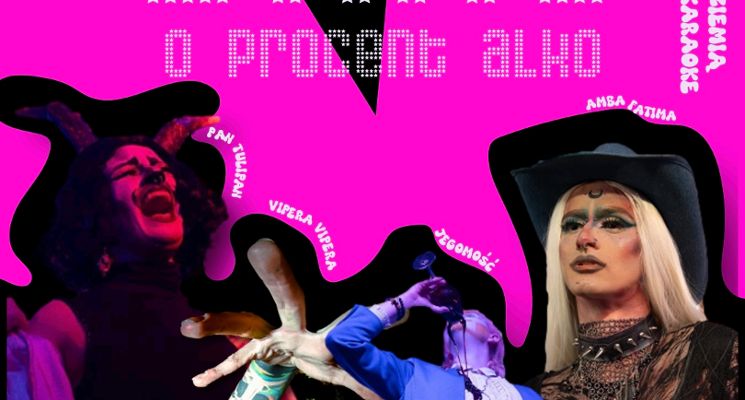 Plakat Trzeźwe drag show - 100% DRAG 0% ALKO