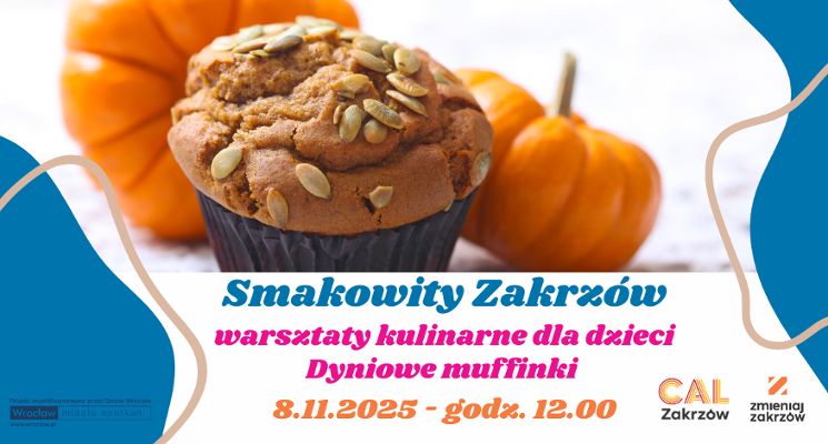Plakat Warsztaty kulinarne dla dzieci „Dyniowe muffinki”