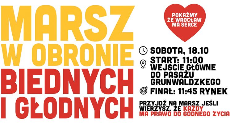 Plakat Marsz w obronie biednych i głodnych