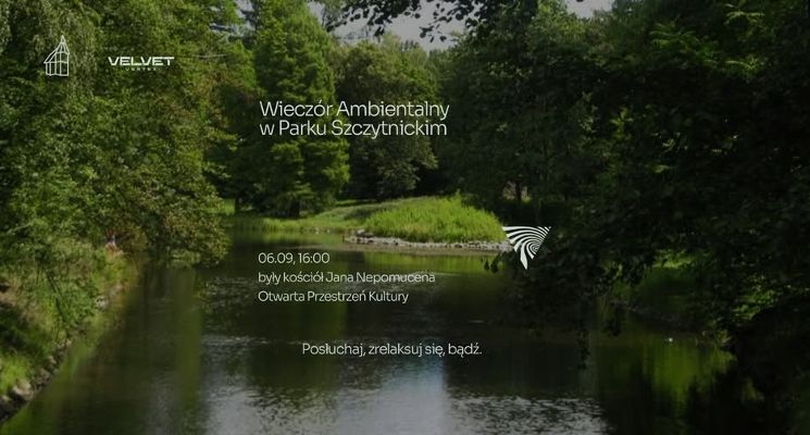 Plakat Wieczór Ambientalny - relaks poprzez uważne słuchanie