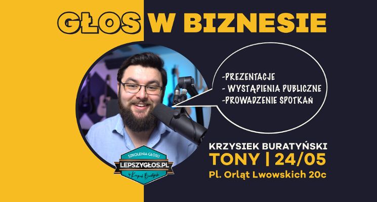 Plakat Głos w biznesie: Jak mówić, by Cię słuchano i zapamiętano? [warsztaty]