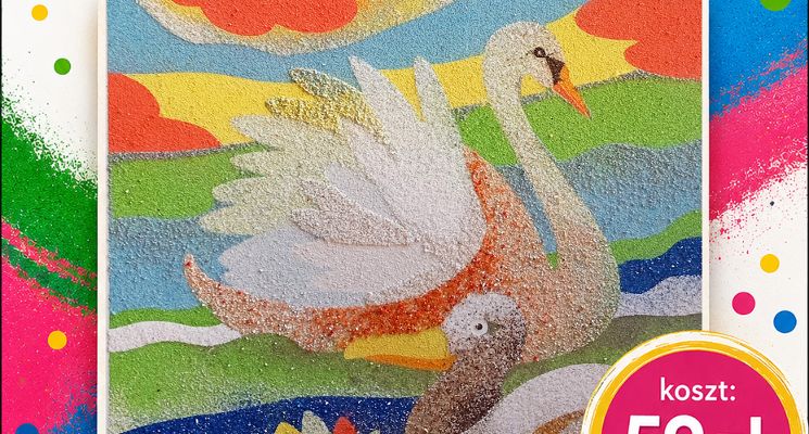 Plakat Mozaiki piaskowe - malowanie piaskiem w Odra Centrum z artystą plastykiem