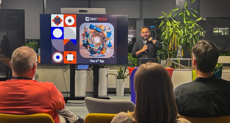 Plakat 5. „Sip” (edycja) z cyklu CRAFT B.E.E.R. (Brainstorming and Exchange for Ethical Recommendations)