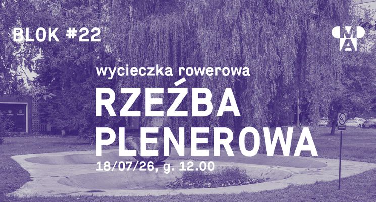Plakat Rzeźba plenerowa – wycieczka rowerowa szlakiem dzieł sztuki w przestrzeni miasta