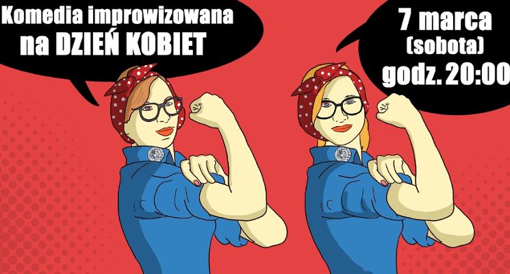 Plakat Komedia z okazji Dnia Kobiet