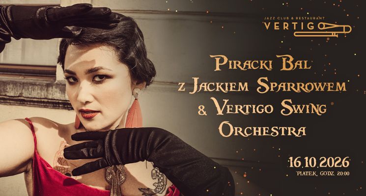 Plakat Piracki Bal z Jackiem Sparrowem & Vertigo Swing Orchestra