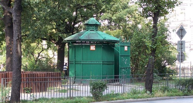 Plakat Gdzie za potrzebą chadzano? Historia wrocławskich szaletów [spacer z przewodnikiem]