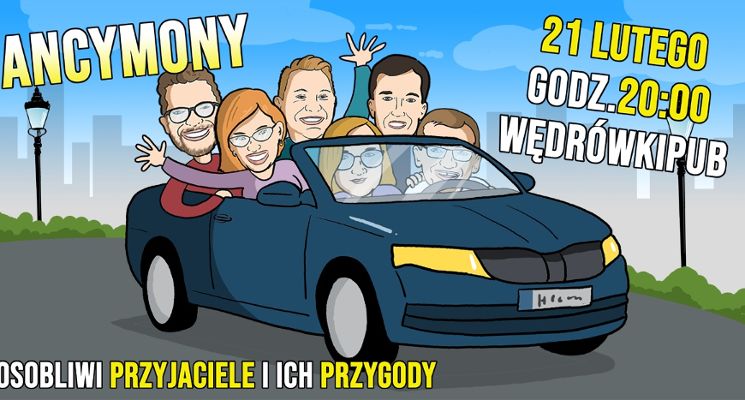Plakat Ancymony - komedia improwizowana