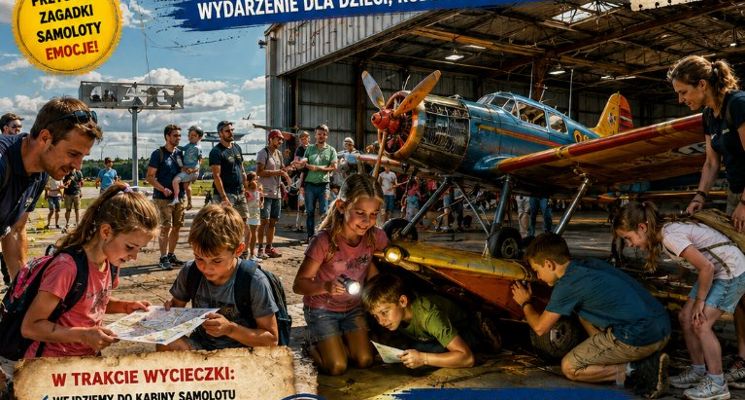 Plakat Misja poszukiwawcza na podwrocławskim lotnisku sportowym Mirosławice