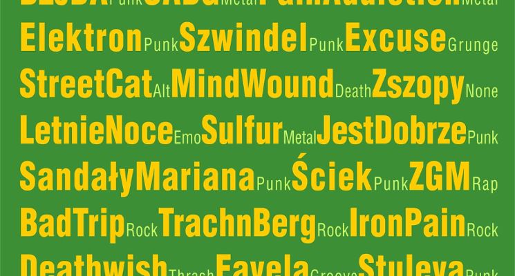 Plakat WOJSTOCK 2026 - Festiwal Zespołów Muzycznych - III Edycja w Rewirze Twórczym