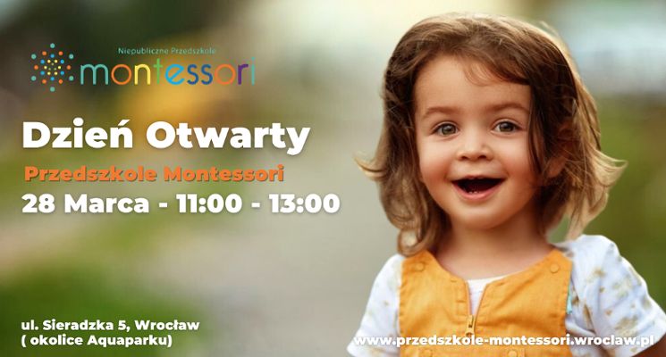 Plakat Dzień Otwarty Przedszkole Montessori