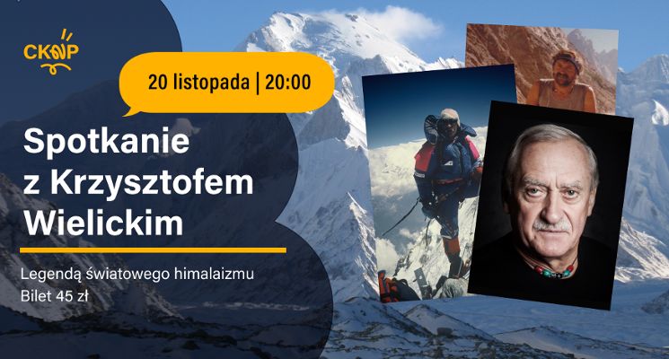 Plakat Spotkanie z Krzysztofem Wielickim