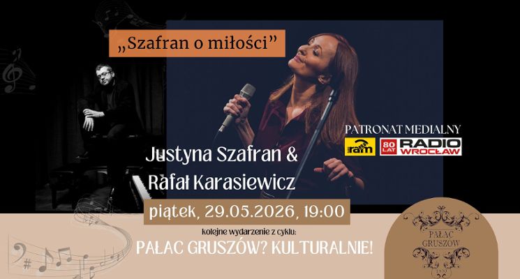 Plakat „Szafran o miłości” - Koncert - Justyna Szafran & Rafał Karasiewicz