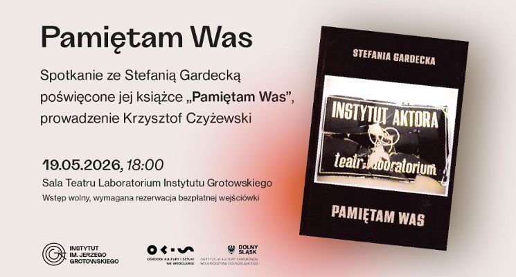 Plakat "Pamiętam Was" - Spotkanie ze Stefanią Gardecką poświęcone jej książce „Pamiętam Was”,